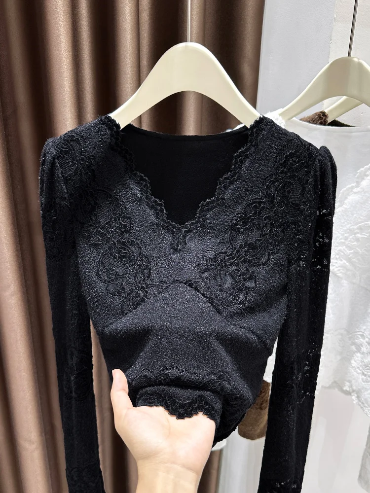 Корейский Sle Thiened Fce на подкладке, женский кружевной базовый топ irt Wave, теплая внутренняя одежда, осенне-зимний корейский топ
Корейский Sle Thiened Fce на подкладке, женский кружевной базовый топ irt Wave, теплая внутренняя одежда, осенне-зимний корейский топ