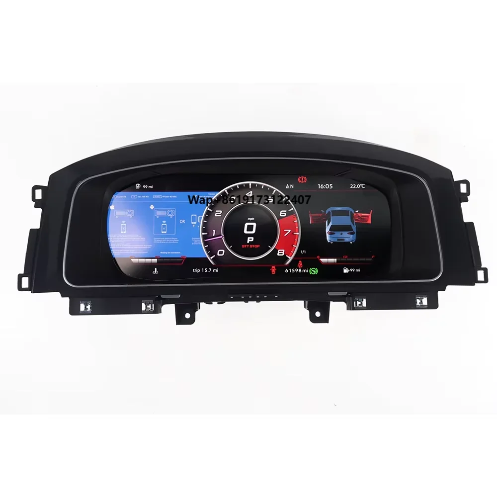 12.3"LCD Screen Instrument Cockpit Display for Golf 7 Dashboard Digital Cluster
12.3"LCD Screen Instrument Cockpit Display for Golf 7 Dashboard Digital Cluster