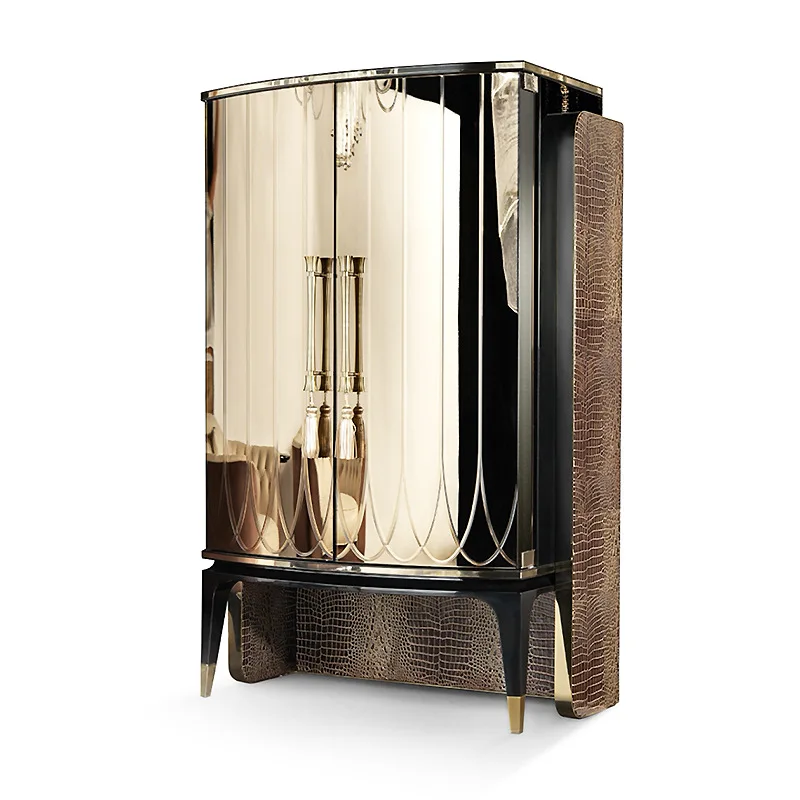Italian light luxury stainless steel, wine cabinet high-end villa, living room home display cabinet
Italian light luxury stainless steel, wine cabinet high-end villa, living room home display cabinet