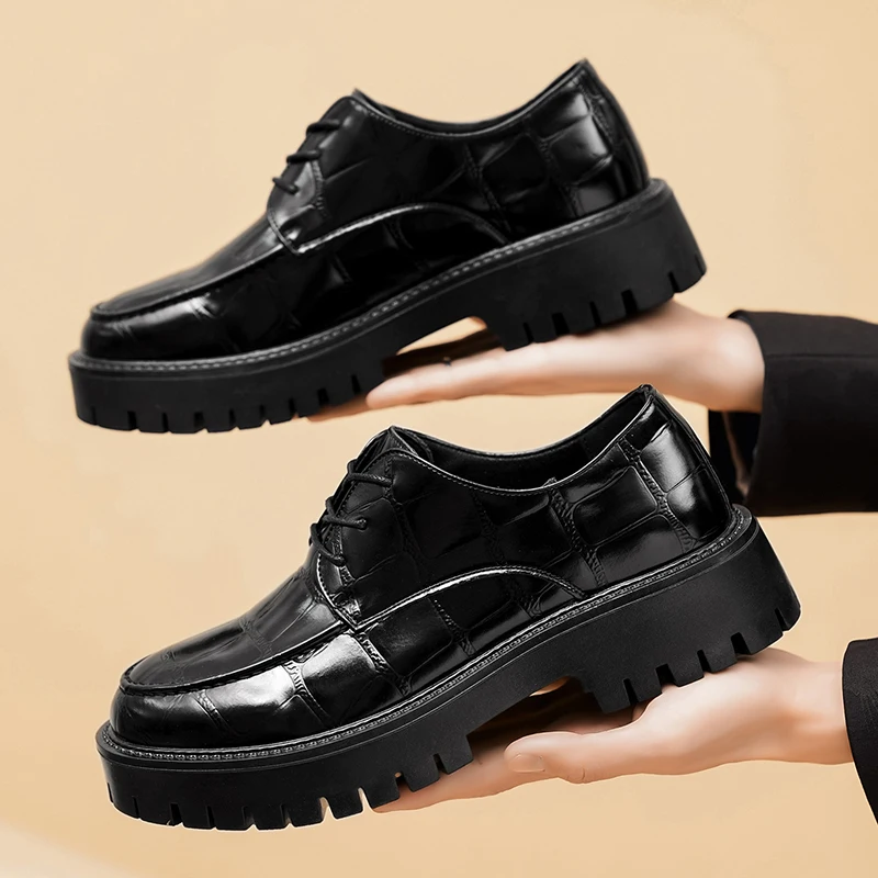 Men's Big Size Thick Sole Height Increasing Business Casual Lace Up Leather Shoes Formal Wedding Oxford Shoes For Men Shoes
Men's Big Size Thick Sole Height Increasing Business Casual Lace Up Leather Shoes Formal Wedding Oxford Shoes For Men Shoes