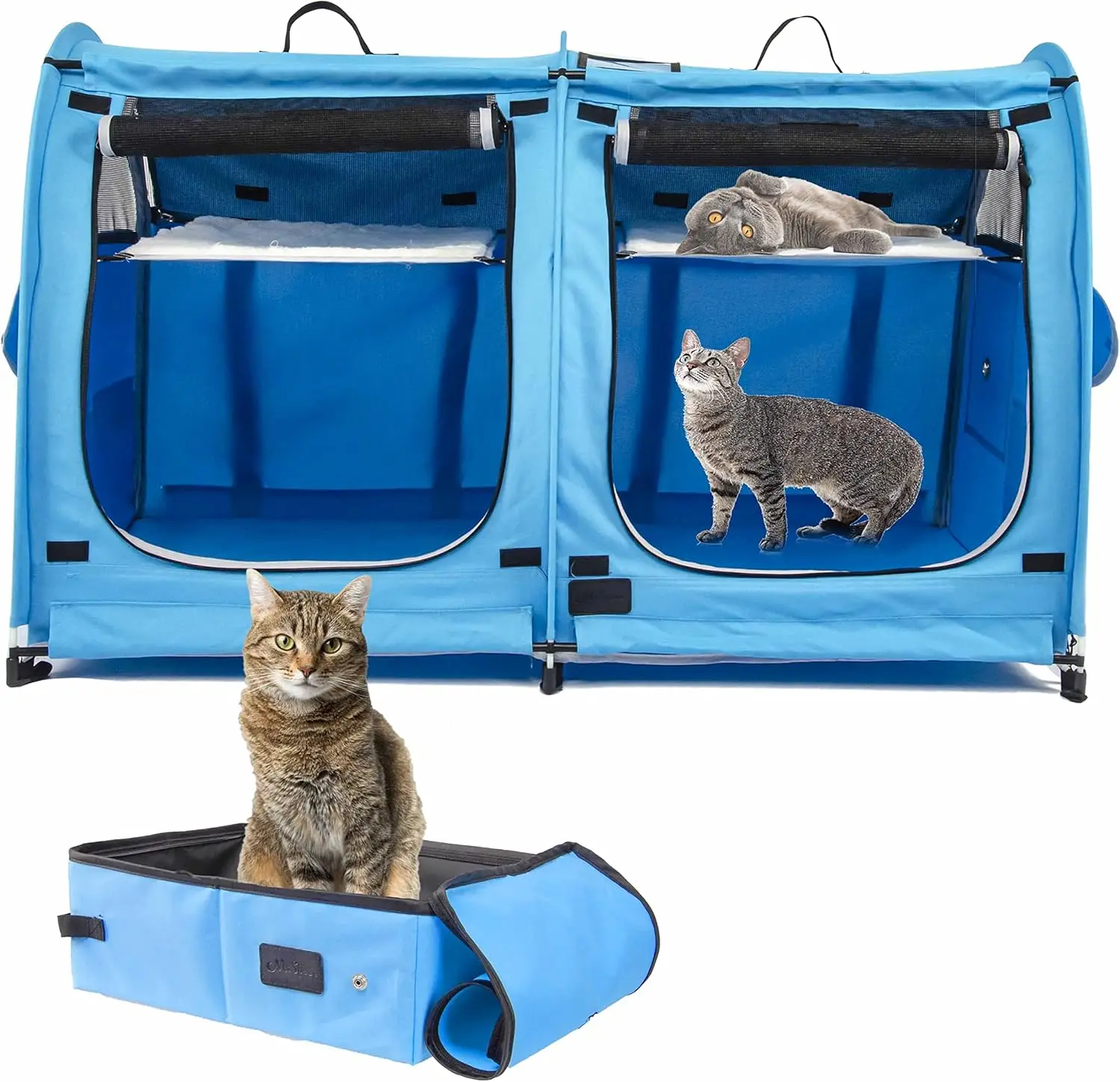 Mispace Portable 2 Pet Carriers for Cats Collapsible Cat Condo for Car Travel Pet Kennel Show Cages with Portable Carry Bag
Mispace Portable 2 Pet Carriers for Cats Collapsible Cat Condo for Car Travel Pet Kennel Show Cages with Portable Carry Bag