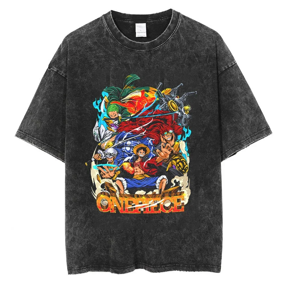 Men Washed Vintage T-Shirt Hip Hop Streetwear Anime One Piece Print T Shirt Harajuku Cotton Tshirt Men Summer Short Sleeve Tees
Men Washed Vintage T-Shirt Hip Hop Streetwear Anime One Piece Print T Shirt Harajuku Cotton Tshirt Men Summer Short Sleeve Tees