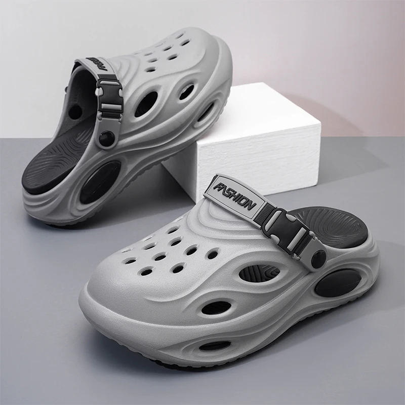 Men New Summer Casual Outdoor Style Garden Shoes Grey Fashionable Thick-soled Soft Non-slip Wear-resistant Sports Beach Shoes
Men New Summer Casual Outdoor Style Garden Shoes Grey Fashionable Thick-soled Soft Non-slip Wear-resistant Sports Beach Shoes