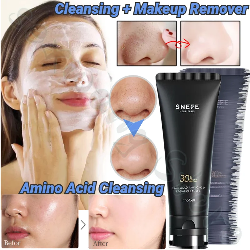 Weak Acid Black Gold Amino Acid Cleanser Deep Cleansing Oil Control Face Wash and Makeup Remover Two-in-one Cleanser 100ml
Weak Acid Black Gold Amino Acid Cleanser Deep Cleansing Oil Control Face Wash and Makeup Remover Two-in-one Cleanser 100ml