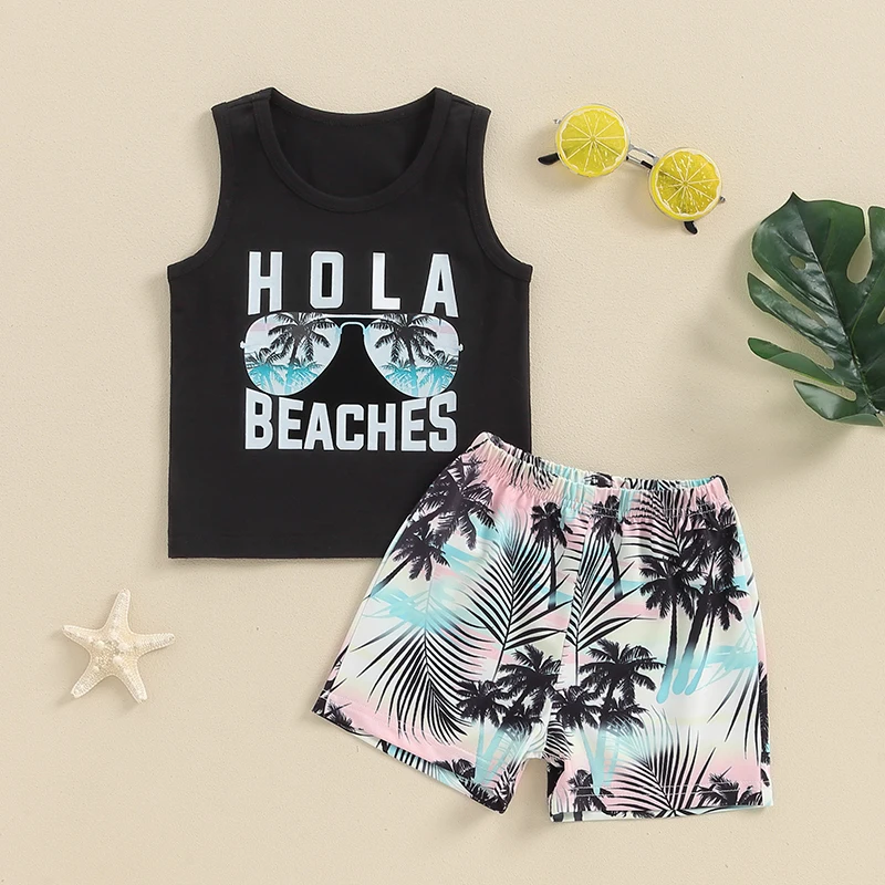 2024-04-10 Lioraitiin Toddler Boy Summer Outfit Letter Print Round Neck Sleeveless Tank Tops Tree Print Elastic Waist Shorts Set
2024-04-10 Lioraitiin Toddler Boy Summer Outfit Letter Print Round Neck Sleeveless Tank Tops Tree Print Elastic Waist Shorts Set