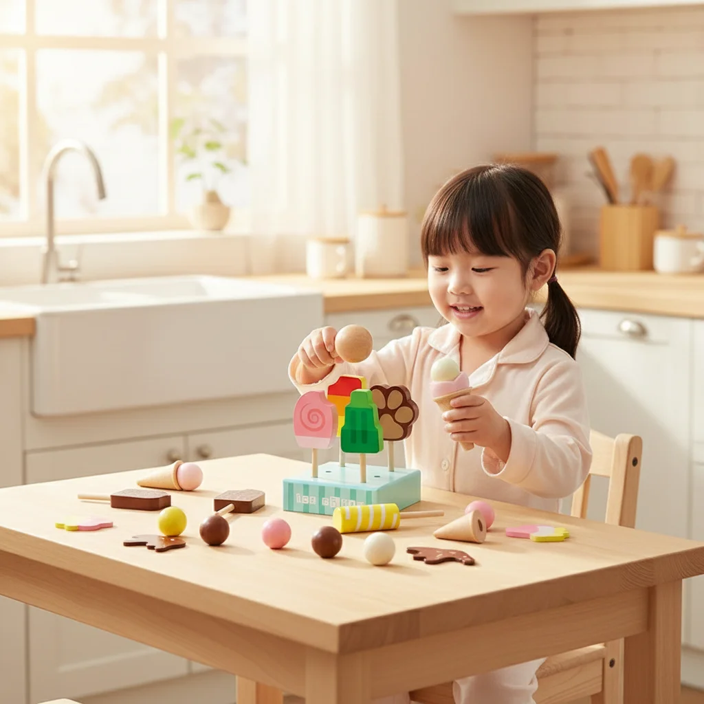 Wooden-Educational Ice Cream Toy Set for Kids Role Play Pretend Play Learning
Wooden-Educational Ice Cream Toy Set for Kids Role Play Pretend Play Learning