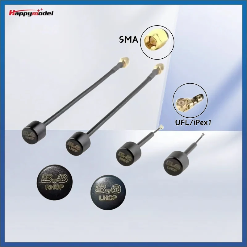 HappyModel 5.8GHz 2.5db Lollipop Omni Antenna 150mm SMA 60mm UFL RHCP LHCP 5500-6000MHz for RC FPV Racing Freestyle Drones
HappyModel 5.8GHz 2.5db Lollipop Omni Antenna 150mm SMA 60mm UFL RHCP LHCP 5500-6000MHz for RC FPV Racing Freestyle Drones