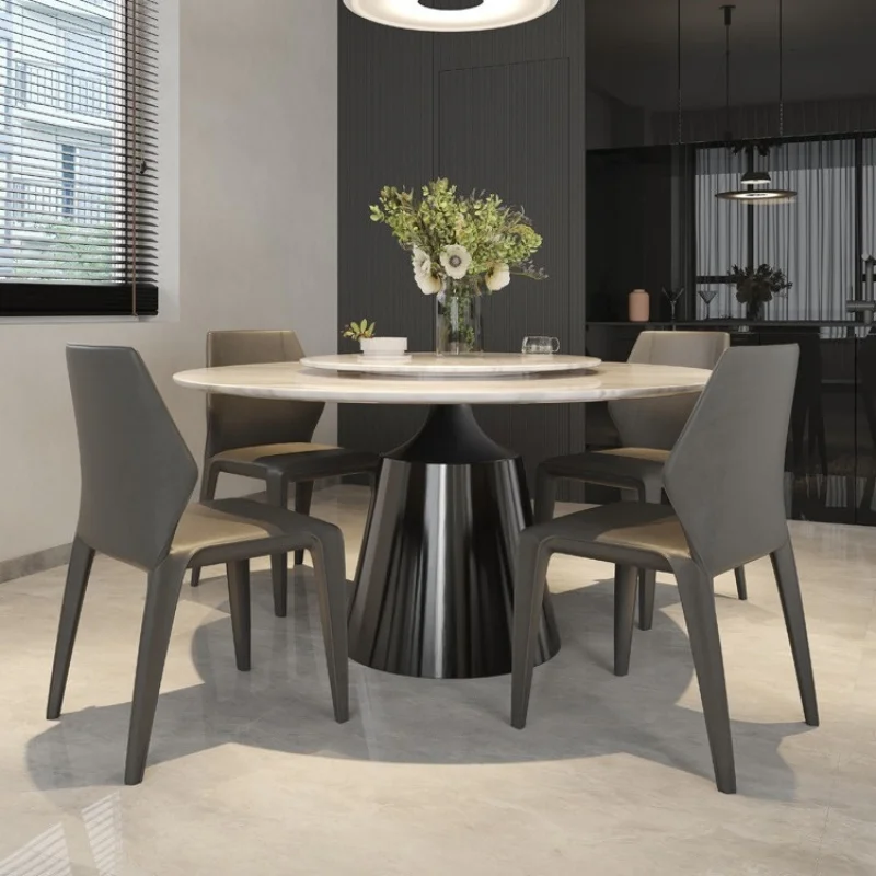 Natural Jazz White Marble With Turntable, Rotatable, High-End Modern Luxury Stone Round Dining Table For Villas
Natural Jazz White Marble With Turntable, Rotatable, High-End Modern Luxury Stone Round Dining Table For Villas