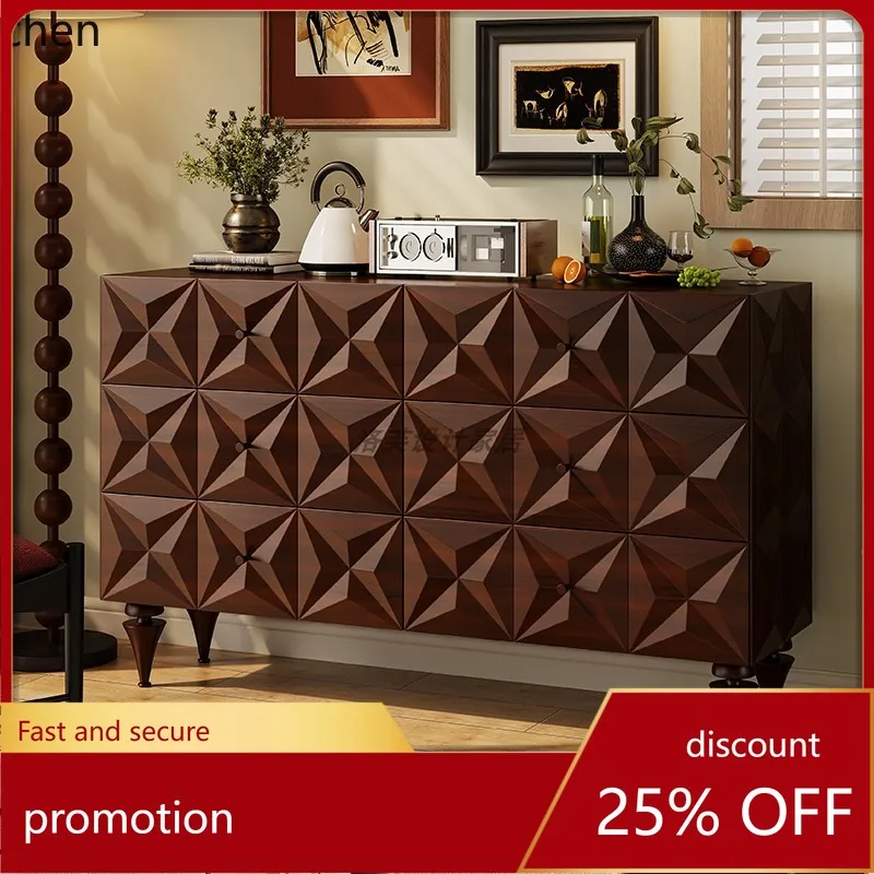 HT antique chest, bedroom storage retro rhombus carved bucket cabinet, living room six bucket side cabinet
HT antique chest, bedroom storage retro rhombus carved bucket cabinet, living room six bucket side cabinet