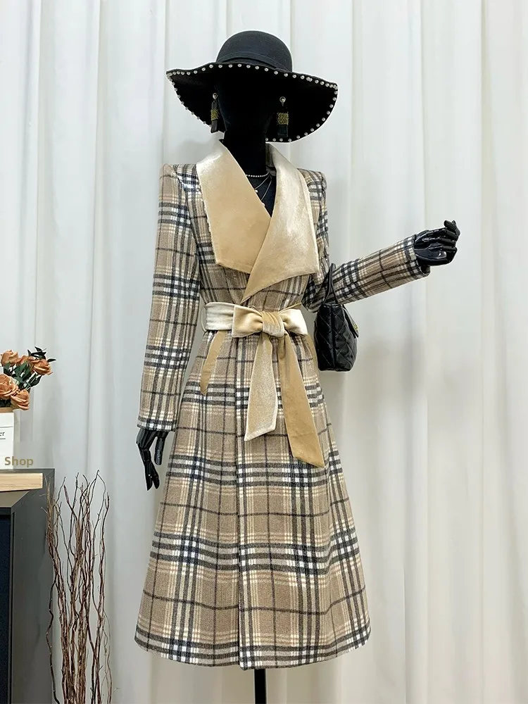 Женское пальто Pigno осенне-зимнее в клетку, повседневное, модное, с вышивкой пайетками, длинными рукавами, поясом на талии, приталенное
Женское пальто Pigno осенне-зимнее в клетку, повседневное, модное, с вышивкой пайетками, длинными рукавами, поясом на талии, приталенное