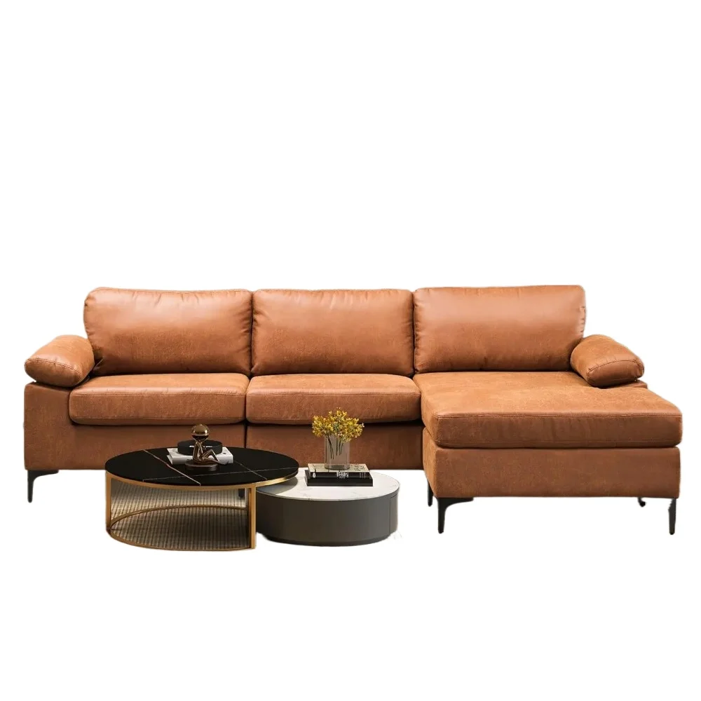 Convertible Sectional Sofa, 97.6" L Shaped Couch w/ Reversible Chaise, Mid-Century Sofa 3-Seat Sofa w/ Chaise for Living Room
Convertible Sectional Sofa, 97.6" L Shaped Couch w/ Reversible Chaise, Mid-Century Sofa 3-Seat Sofa w/ Chaise for Living Room