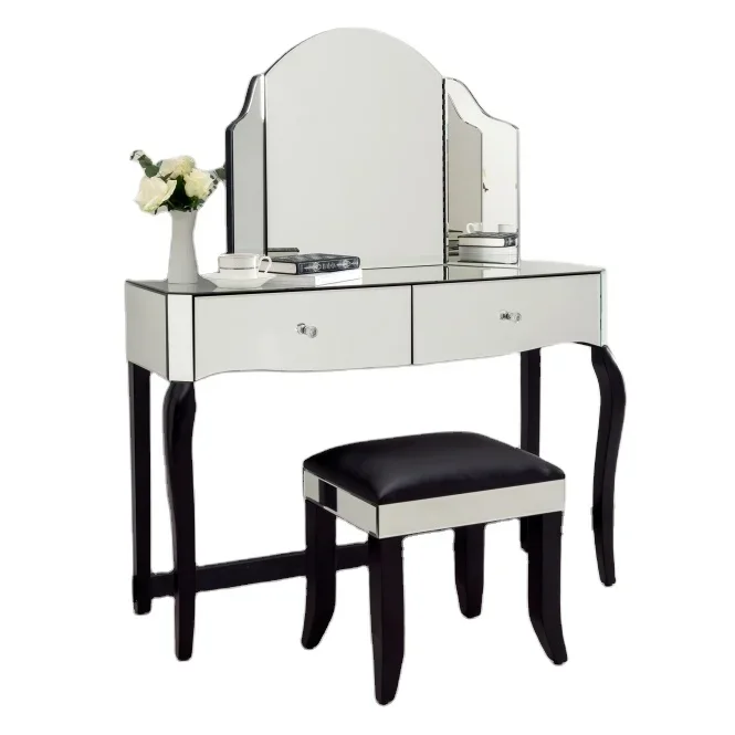 Modern and Antique Style Dressing Table Furniture Console Table and Mirror Set for Bedroom Handmade Wood Bedroom Sets for Home
Modern and Antique Style Dressing Table Furniture Console Table and Mirror Set for Bedroom Handmade Wood Bedroom Sets for Home
