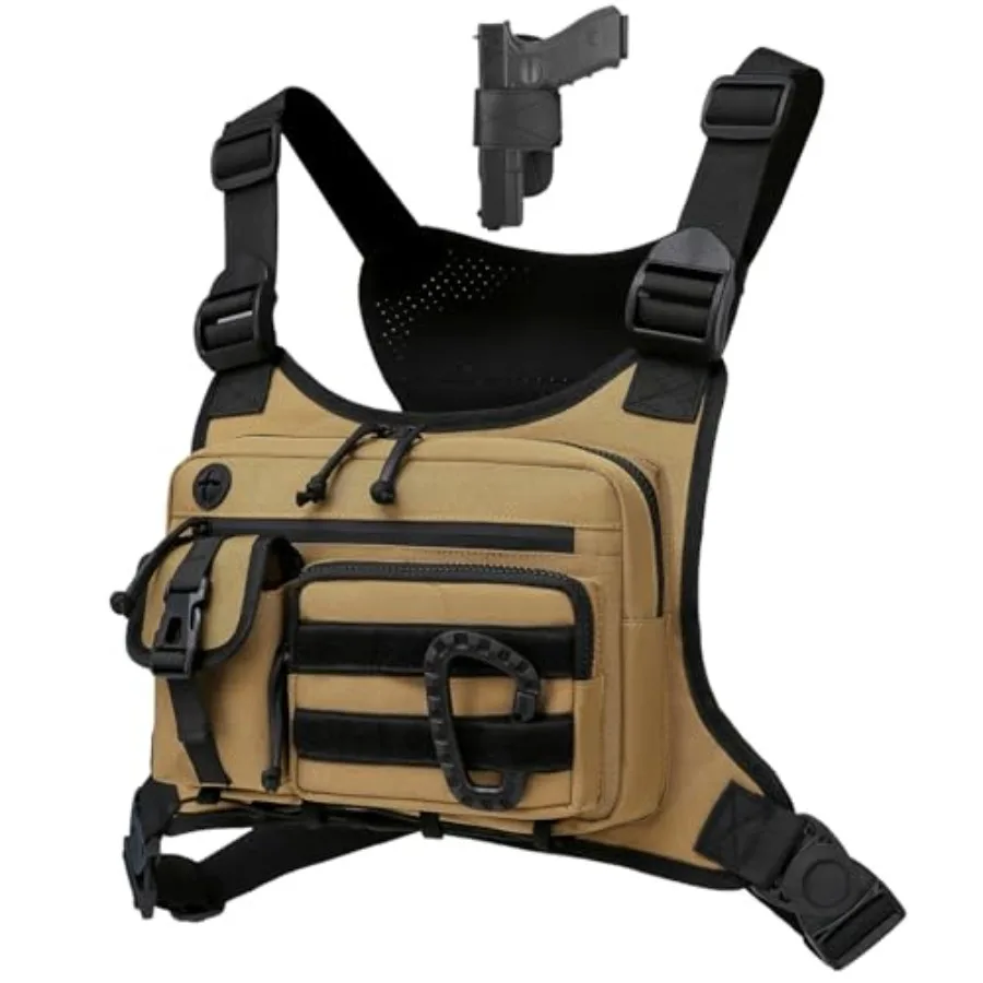 Outdoor Chest Bag For Men and Women, Tactical Vest For Running, Cycling, EDC Chest Pack Rig For Sports and Workouts
Outdoor Chest Bag For Men and Women, Tactical Vest For Running, Cycling, EDC Chest Pack Rig For Sports and Workouts