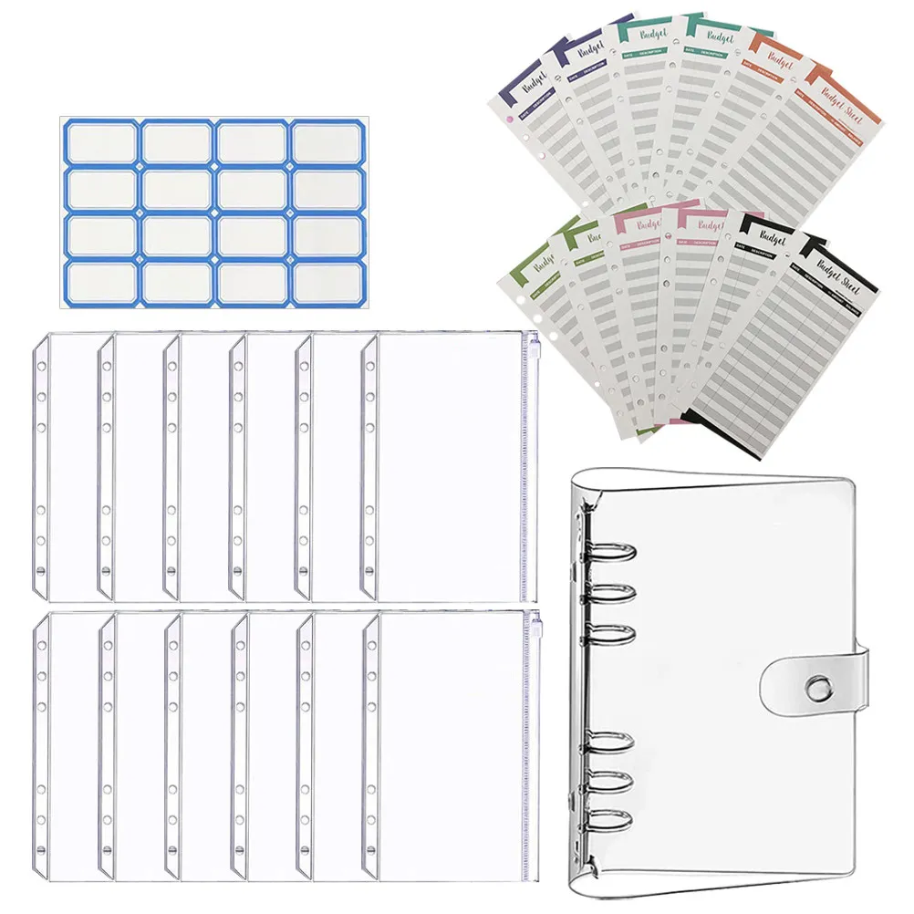 1 Set A6 Budget Binder Zipper Envelopes Portable Money Organizer Cash Coins Cards Diy Stickers Savings Book Loose-Leaf Planning
1 Set A6 Budget Binder Zipper Envelopes Portable Money Organizer Cash Coins Cards Diy Stickers Savings Book Loose-Leaf Planning