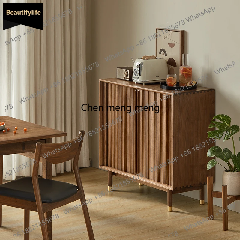 A139 Nordic solid wood dining side storage locker Modern simple black walnut tea cabinet
A139 Nordic solid wood dining side storage locker Modern simple black walnut tea cabinet