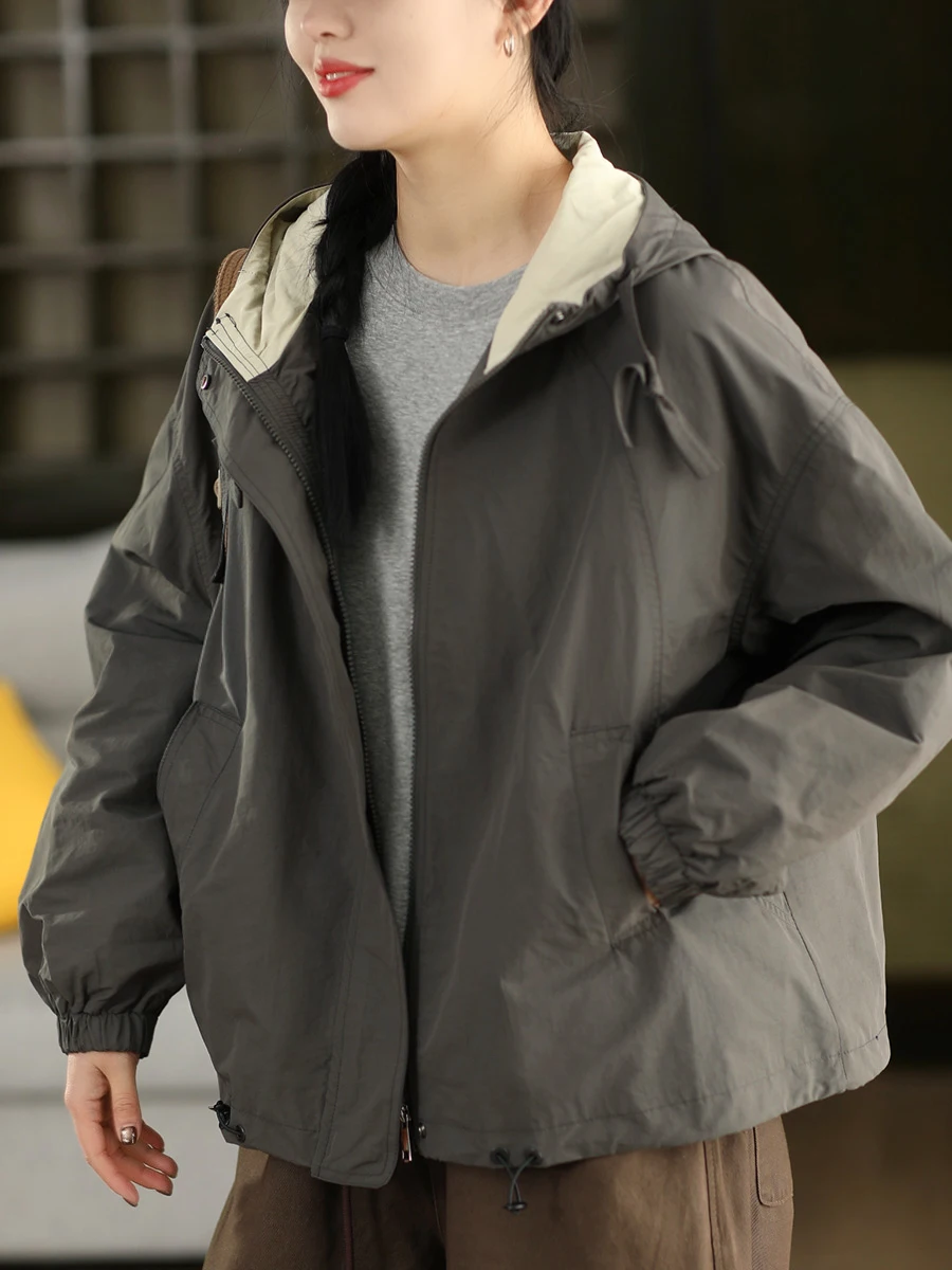 Свободная женская повседневная куртка с капюшоном, двухслойная, на шнурке, весенняя модная верхняя одежда, топ, открытый кардиган
Свободная женская повседневная куртка с капюшоном, двухслойная, на шнурке, весенняя модная верхняя одежда, топ, открытый кардиган