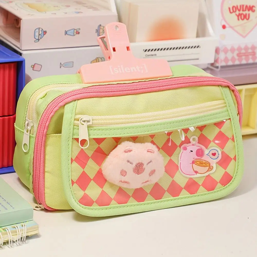 Creative Cute Design Capybara Pen Bag INS Multi-layer Checkered Stationery Bag Aesthetic Large Capacity Plaid Pencil Case Kids
Creative Cute Design Capybara Pen Bag INS Multi-layer Checkered Stationery Bag Aesthetic Large Capacity Plaid Pencil Case Kids