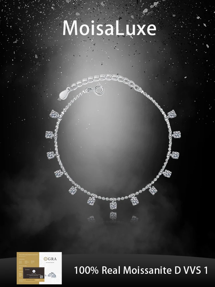 Официальный магазин MoisaLuxe GRA Moissanite Plata, стерлинговое серебро 925, роскошные легкие браслеты с кисточками и четырьмя когтями для женщин, ювелирные изделия
Официальный магазин MoisaLuxe GRA Moissanite Plata, стерлинговое серебро 925, роскошные легкие браслеты с кисточками и четырьмя когтями для женщин, ювелирные изделия