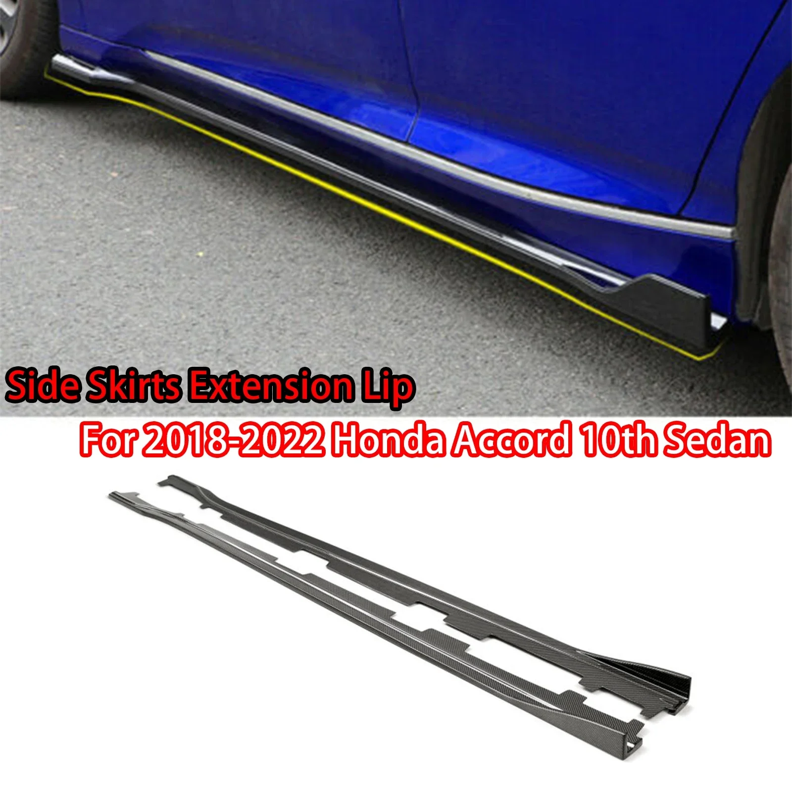 For Honda Accord 2018-2022 10th Bottom Extension Lip Side Body Skirt Splitter MD Style Glossy Black Carbon Fiber Look Matte
For Honda Accord 2018-2022 10th Bottom Extension Lip Side Body Skirt Splitter MD Style Glossy Black Carbon Fiber Look Matte