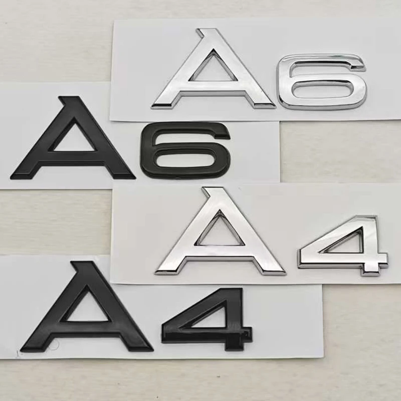 3D ABS Chrome Black Car Letters A4 A6 Logo Rear Trunk Badge Sticker Decals For Audi A4 A6 Auto Tail Marking Accessories
3D ABS Chrome Black Car Letters A4 A6 Logo Rear Trunk Badge Sticker Decals For Audi A4 A6 Auto Tail Marking Accessories