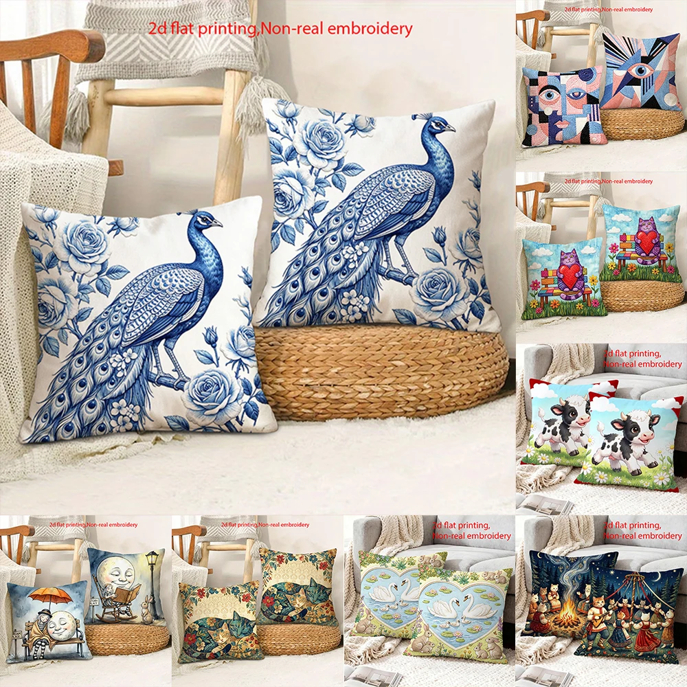 2D Flat-2pcs Decorative Throw Pillow Covers, Unique Artistic Cushion Cases for Home Sofa Couch Decor
2D Flat-2pcs Decorative Throw Pillow Covers, Unique Artistic Cushion Cases for Home Sofa Couch Decor