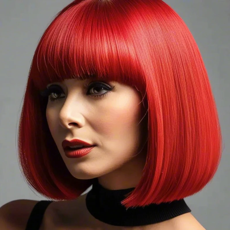 12 inch red ladies short hair wig, high temperature durable synthetic hair, fashionable fluffy wig, daily use wig Party Music Fe
12 inch red ladies short hair wig, high temperature durable synthetic hair, fashionable fluffy wig, daily use wig Party Music Fe