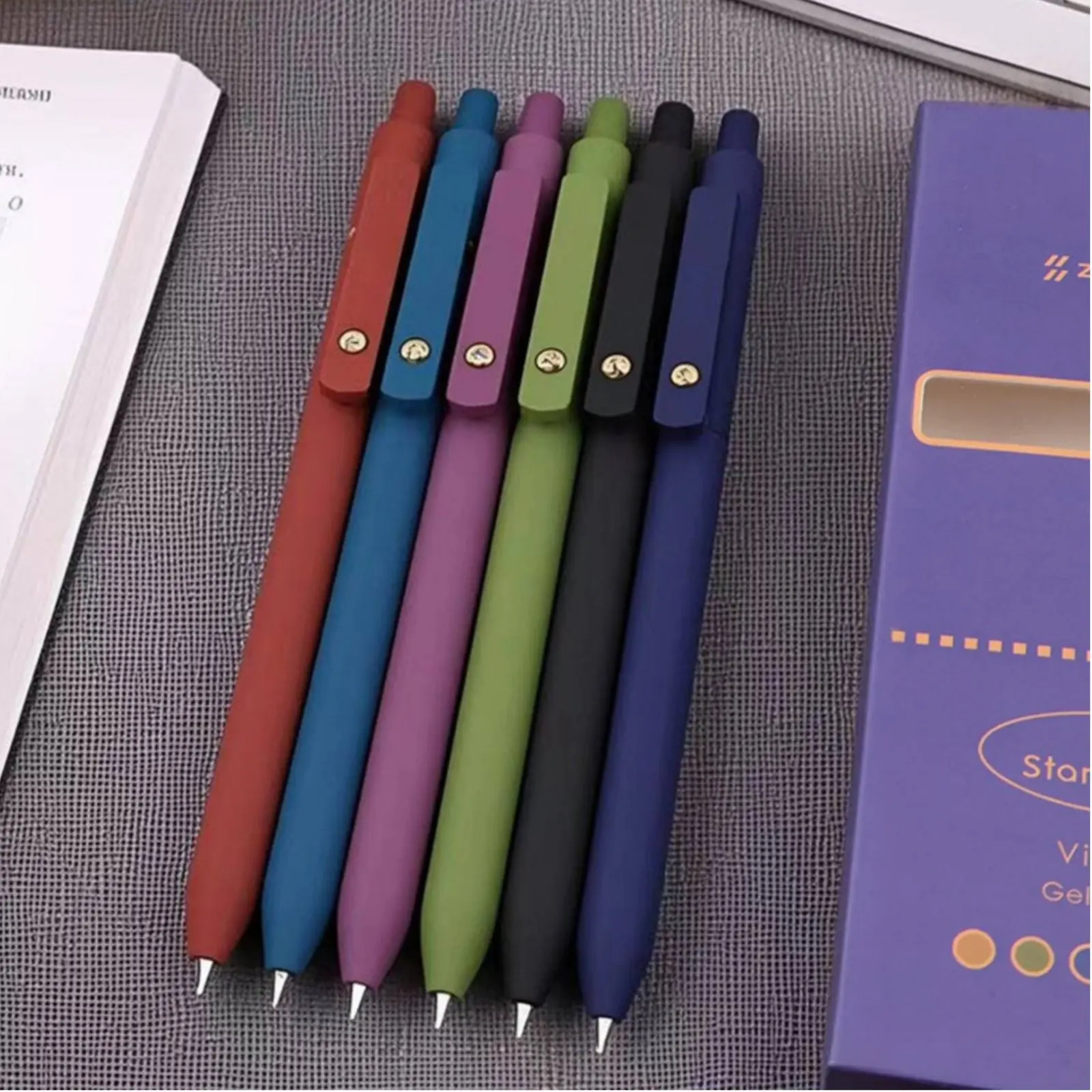 6 Pieces Quick-Dry Gel Pen Set Morandi Colors Retro Color Pen Set Stationery Vintage Design Smear Resistant for Students, School
6 Pieces Quick-Dry Gel Pen Set Morandi Colors Retro Color Pen Set Stationery Vintage Design Smear Resistant for Students, School