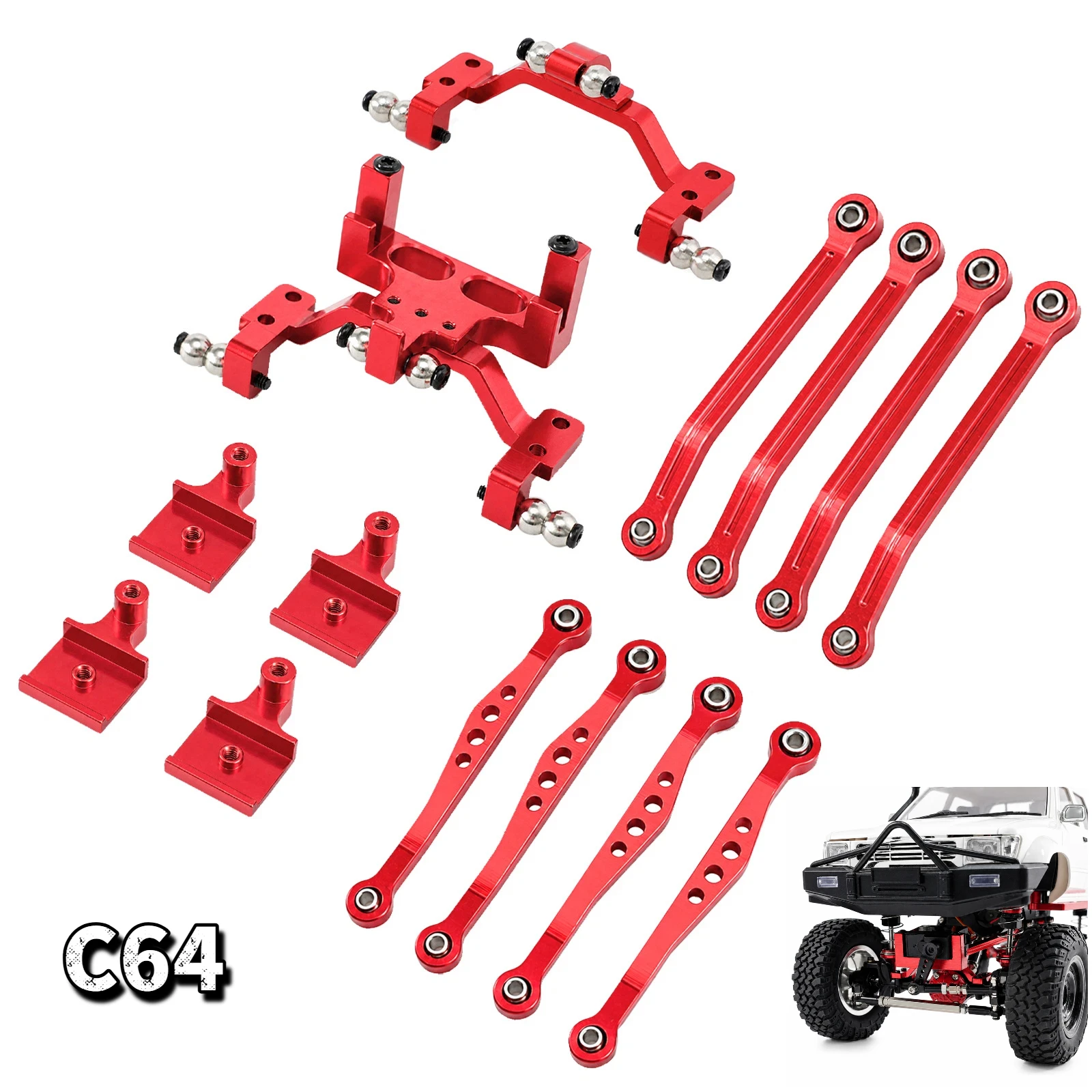 WPL Rc Car Upgrade Parts 1 16 C64 Aluminum Steering Link Rod Shock Bracket Servo Mount Set For Rc Crawler Hobbyists
WPL Rc Car Upgrade Parts 1 16 C64 Aluminum Steering Link Rod Shock Bracket Servo Mount Set For Rc Crawler Hobbyists