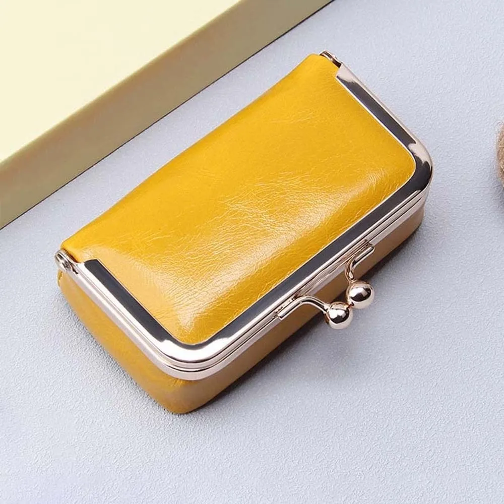 Portable Kiss Lock Coin Purse Exquisite Solid Color Leather Jewelry Bag Anti-splash Water Anti-lost Small Item Bag
Portable Kiss Lock Coin Purse Exquisite Solid Color Leather Jewelry Bag Anti-splash Water Anti-lost Small Item Bag
