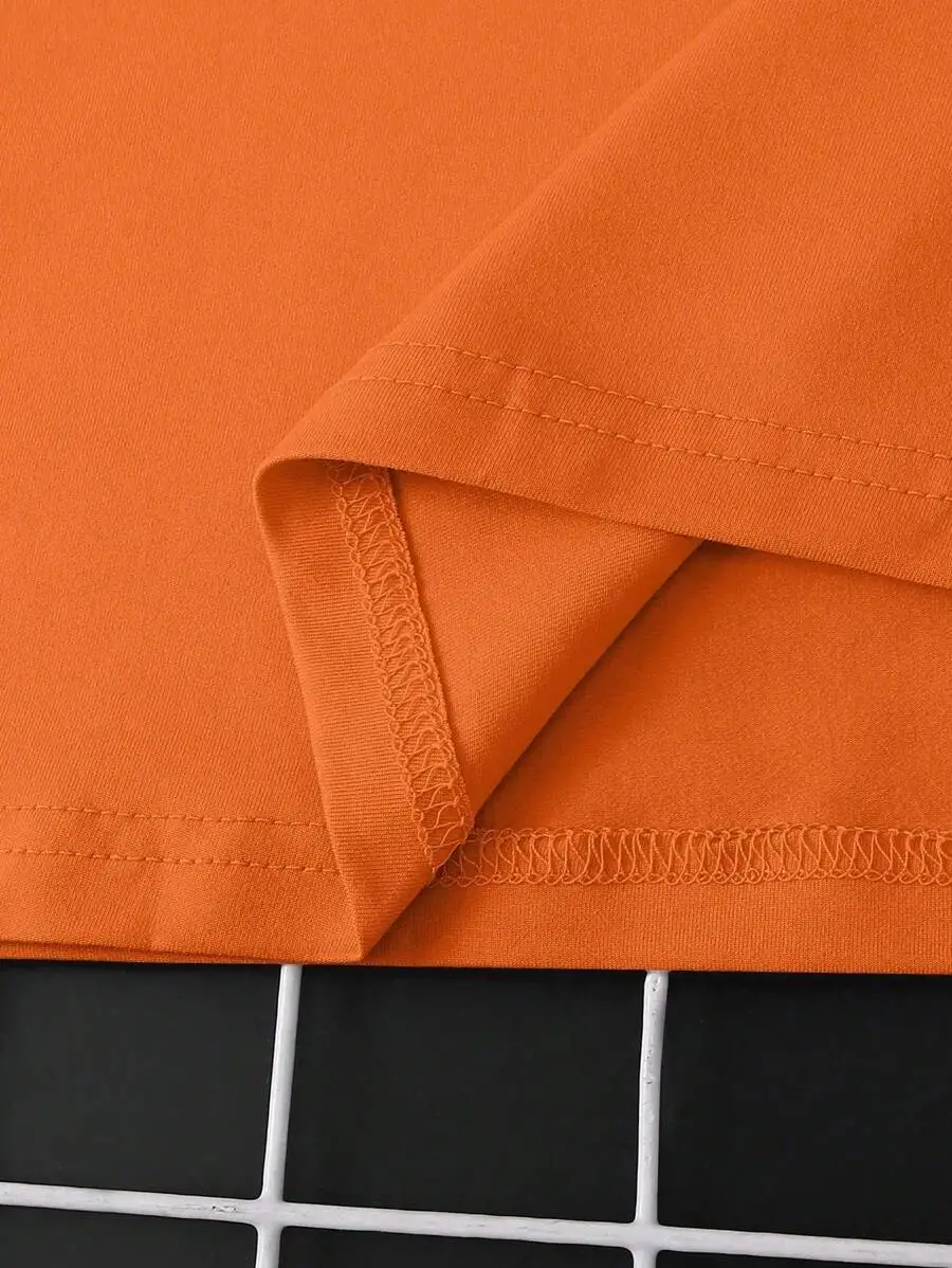 Oversized Solid Orange Short Sleeve Tee For Men, Casual Summer Wear
Oversized Solid Orange Short Sleeve Tee For Men, Casual Summer Wear