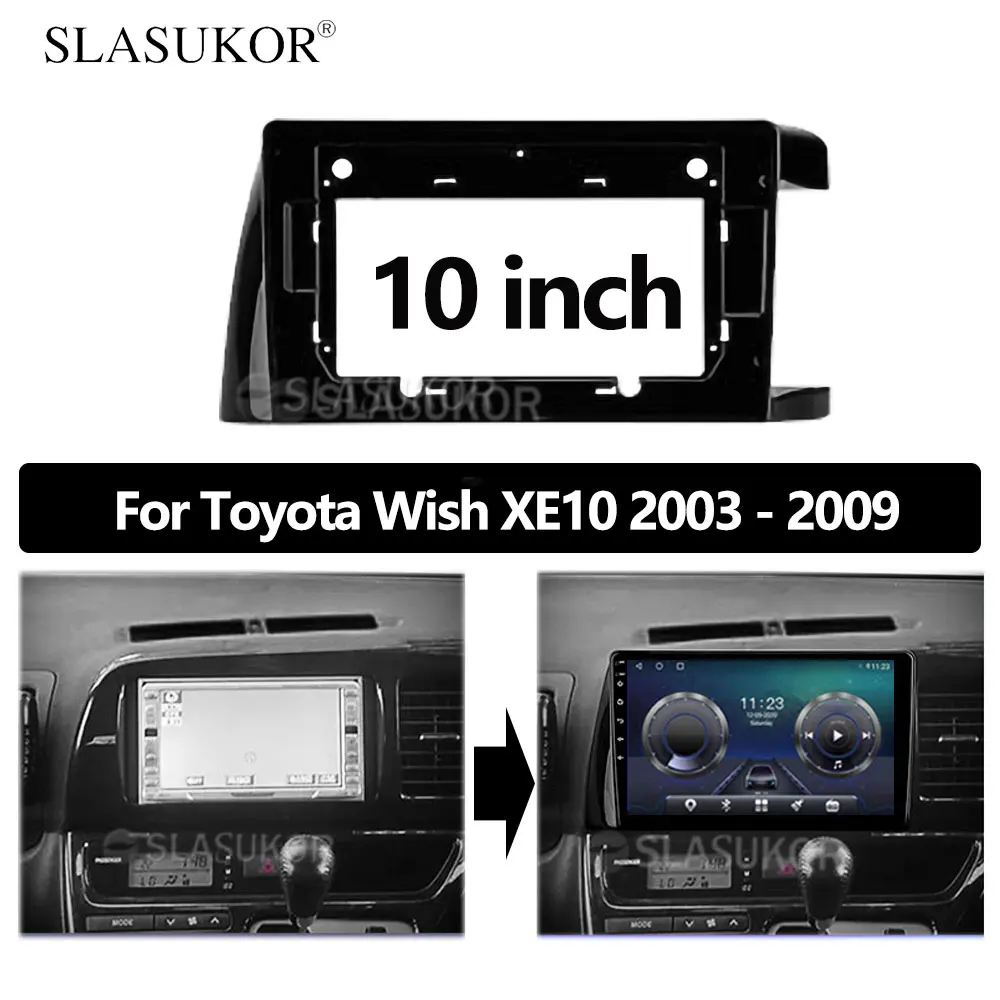 10 inch For Toyota Wish XE10 2003 2004 2005 - 2009 ABS Panel Dash Installation DVD Plastic Fascia Audio Dash Fitting Panel Kit
10 inch For Toyota Wish XE10 2003 2004 2005 - 2009 ABS Panel Dash Installation DVD Plastic Fascia Audio Dash Fitting Panel Kit