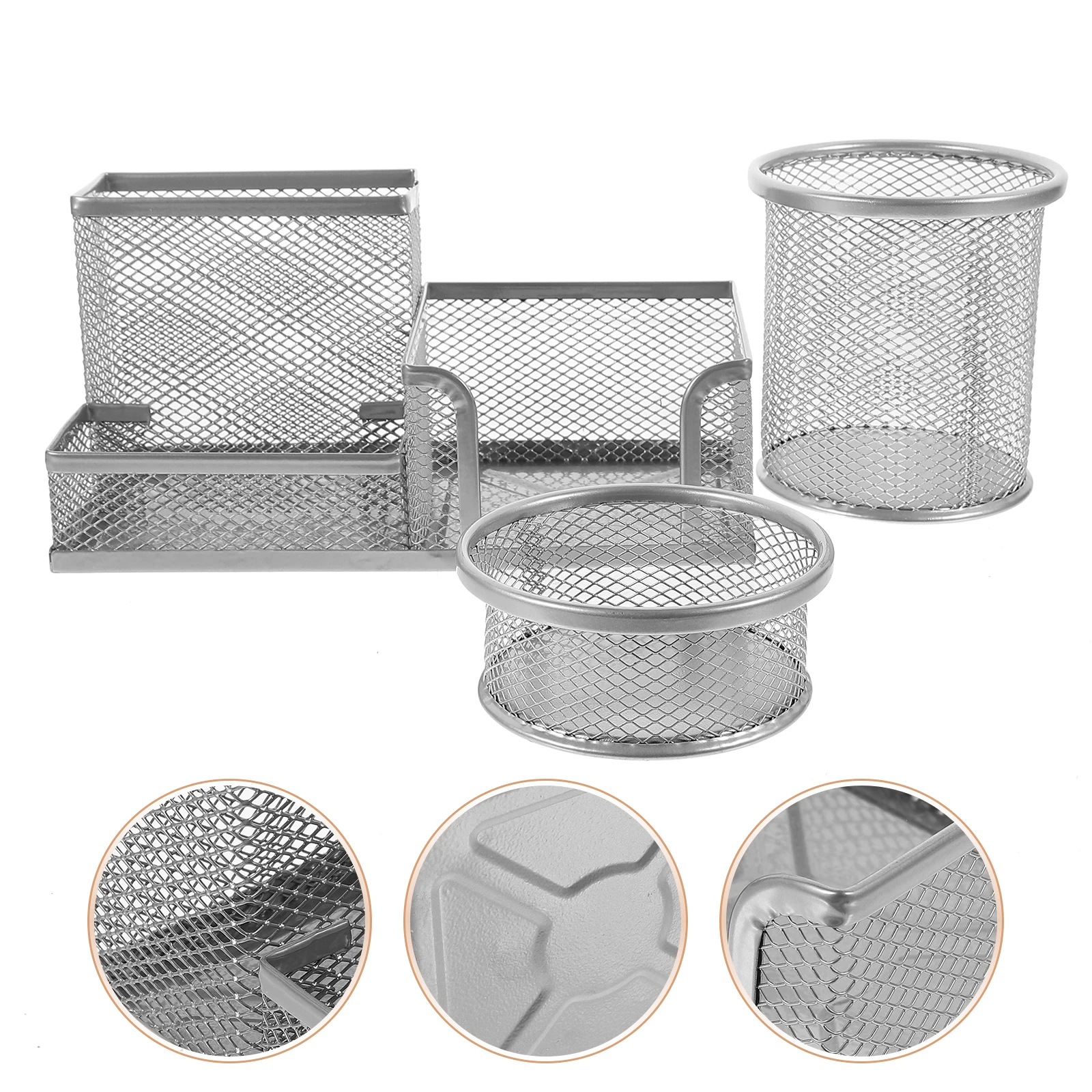 1 set Pen Holder Set Iron Mesh Stationery Storage Box for Desk Office Classroom Accessories Wear Resistant Multi Function Pencil
1 set Pen Holder Set Iron Mesh Stationery Storage Box for Desk Office Classroom Accessories Wear Resistant Multi Function Pencil