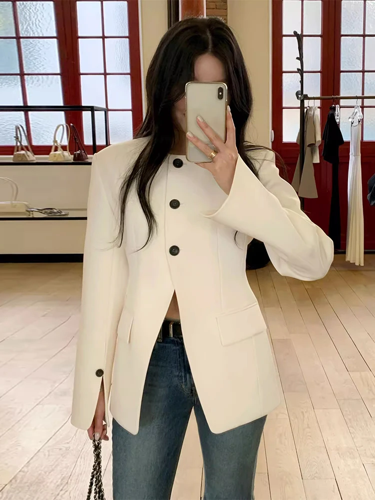 Slim Fit French Sle Single Button Slit Waistcoat Women's ort Coat Autumn Faion Ele Chic Hourglass Suit Jaet
Slim Fit French Sle Single Button Slit Waistcoat Women's ort Coat Autumn Faion Ele Chic Hourglass Suit Jaet