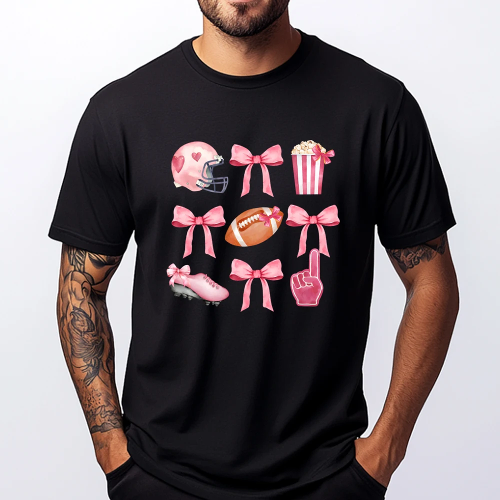 Coquette Bow Football Player American Football Season Mens Designer Clothes Luxury T-Shirt For Man Casual
Coquette Bow Football Player American Football Season Mens Designer Clothes Luxury T-Shirt For Man Casual