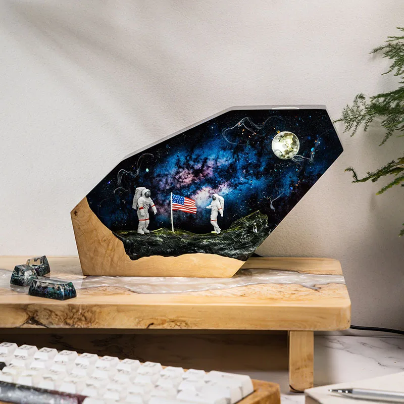 Astronauts Moon Landing Organism Resin Table Light Creactive Art Shocked Decoration Lamp Aviation Theme Night Light USB Charge
Astronauts Moon Landing Organism Resin Table Light Creactive Art Shocked Decoration Lamp Aviation Theme Night Light USB Charge