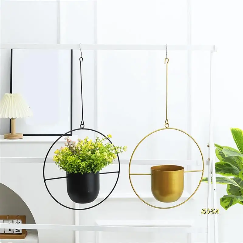 Hanging Planter Pot Baskets Minimalist Plant Pot Container Metal Hanging Flower Pots For Indoor Outdoor Garden Gold-B Durable
Hanging Planter Pot Baskets Minimalist Plant Pot Container Metal Hanging Flower Pots For Indoor Outdoor Garden Gold-B Durable