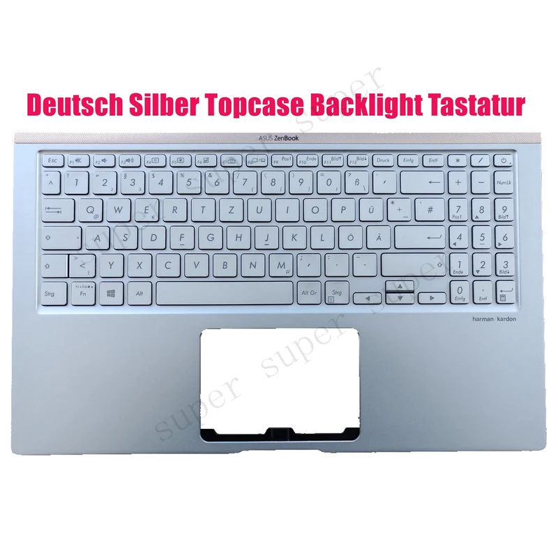 SSS+ German Silver Top Case Backlight Keyboard for Asus UX533F UX533FD UX533FN
SSS+ German Silver Top Case Backlight Keyboard for Asus UX533F UX533FD UX533FN