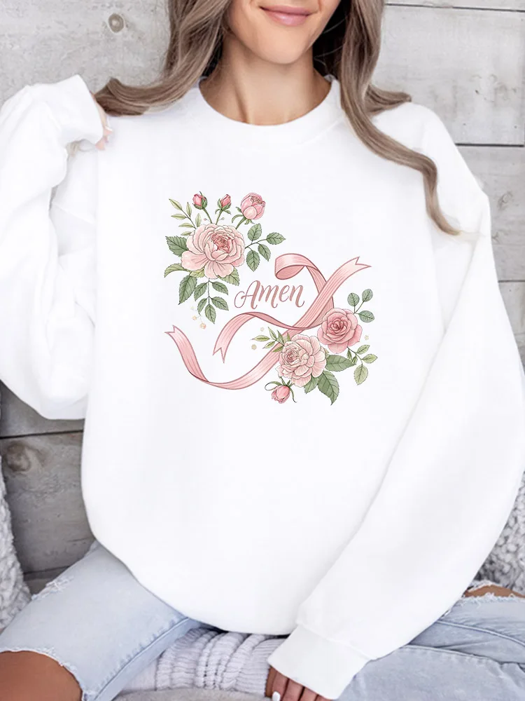 Pink Amen Women's Crew Neck Sweatshirt Casual Long Sleeve Pullover Loose Fit Daily Wear
Pink Amen Women's Crew Neck Sweatshirt Casual Long Sleeve Pullover Loose Fit Daily Wear