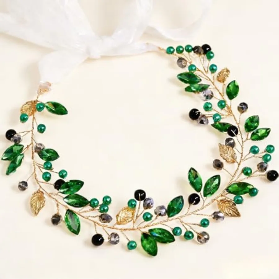 Green Rhinestone Hair Accessories for Women, Bridal Wedding Headpiece, Vintage Crystal Hairband, Prom Evening Dress Headwear
Green Rhinestone Hair Accessories for Women, Bridal Wedding Headpiece, Vintage Crystal Hairband, Prom Evening Dress Headwear
