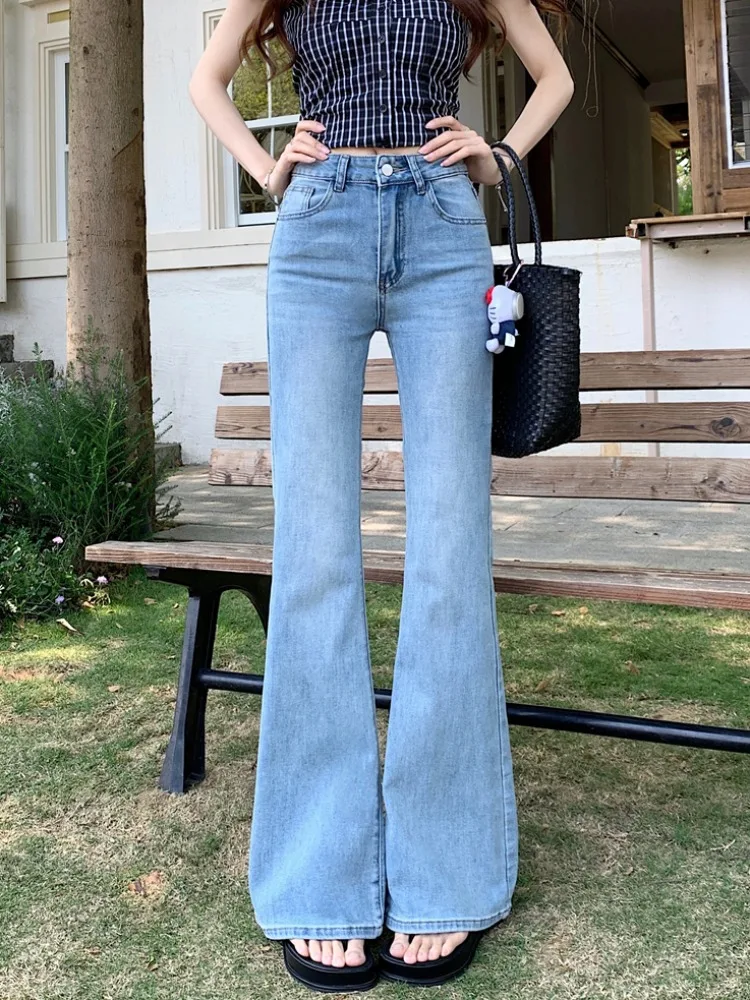 American Style Vintage Washed Blue Jeans Women's High Waist Slimming Micro Flared Pants Summer Casual Straight Leg Jeans
American Style Vintage Washed Blue Jeans Women's High Waist Slimming Micro Flared Pants Summer Casual Straight Leg Jeans