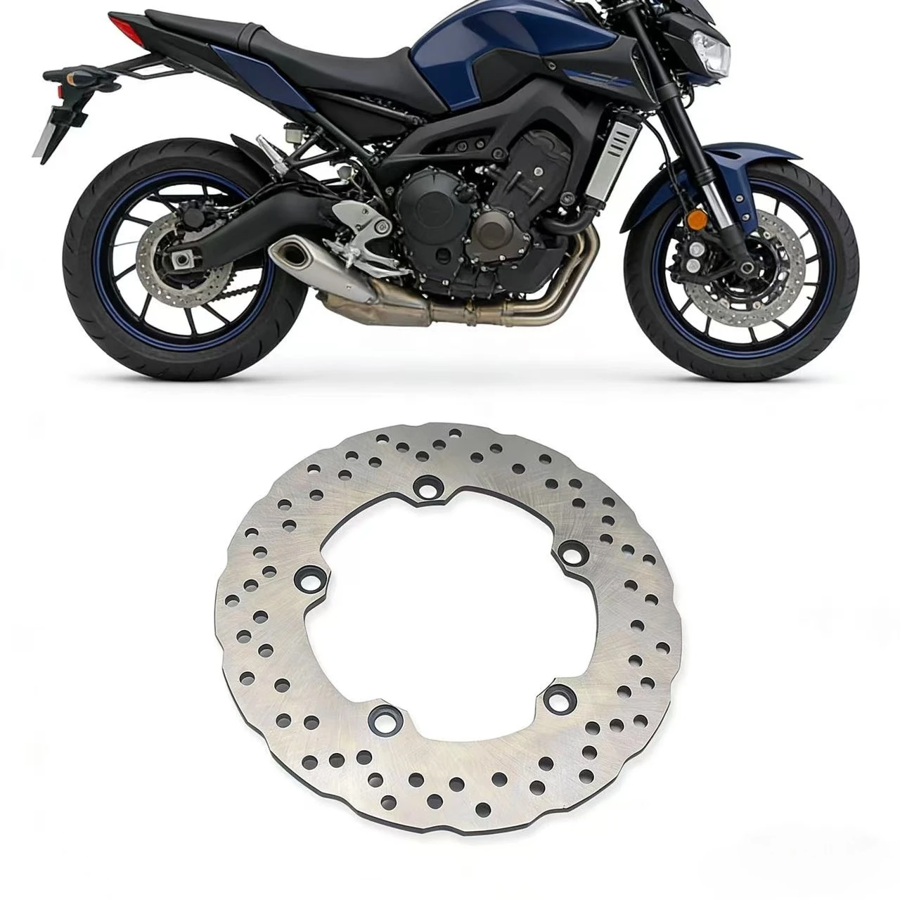 245mm Rear Brake Disc & Pad for Yamaha Tracer 700/900, MTT690, XSR700/XSR900, XT700 2015-2021, Zetre 2018-2021
245mm Rear Brake Disc & Pad for Yamaha Tracer 700/900, MTT690, XSR700/XSR900, XT700 2015-2021, Zetre 2018-2021