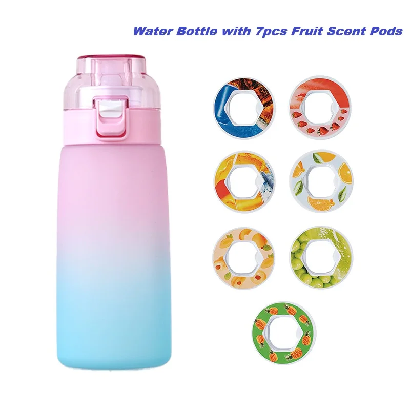 Trendy Aroma Water Bottle with 7pcs Fruit Scent Pod,Gradient Design Durable Tritan Sports Cup with Straw,Great for School,Office
Trendy Aroma Water Bottle with 7pcs Fruit Scent Pod,Gradient Design Durable Tritan Sports Cup with Straw,Great for School,Office