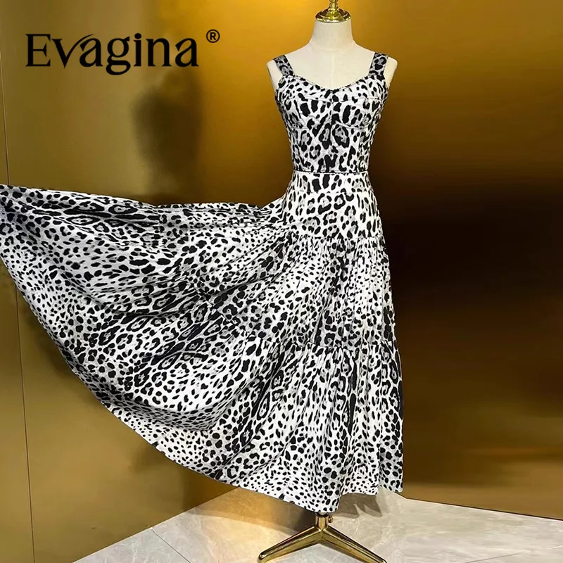 Evagina Fashion Design New Women's Pure Cotton Leopard Pattern Sling Top High Waist Big Swing Retro Printed Half Skirt Set
Evagina Fashion Design New Women's Pure Cotton Leopard Pattern Sling Top High Waist Big Swing Retro Printed Half Skirt Set