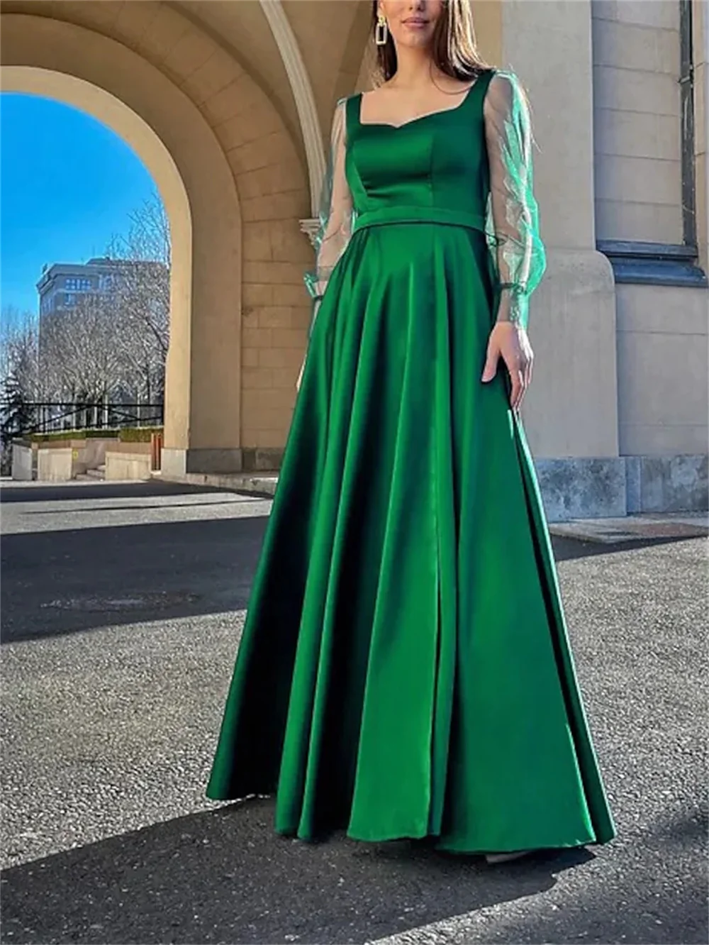 Women's Party Dress Sheath Sheer Button Floor Slit Tulle Long Sleeve Solid Color Split Summer Autumn U Neck Fashion Modern 2023
Women's Party Dress Sheath Sheer Button Floor Slit Tulle Long Sleeve Solid Color Split Summer Autumn U Neck Fashion Modern 2023