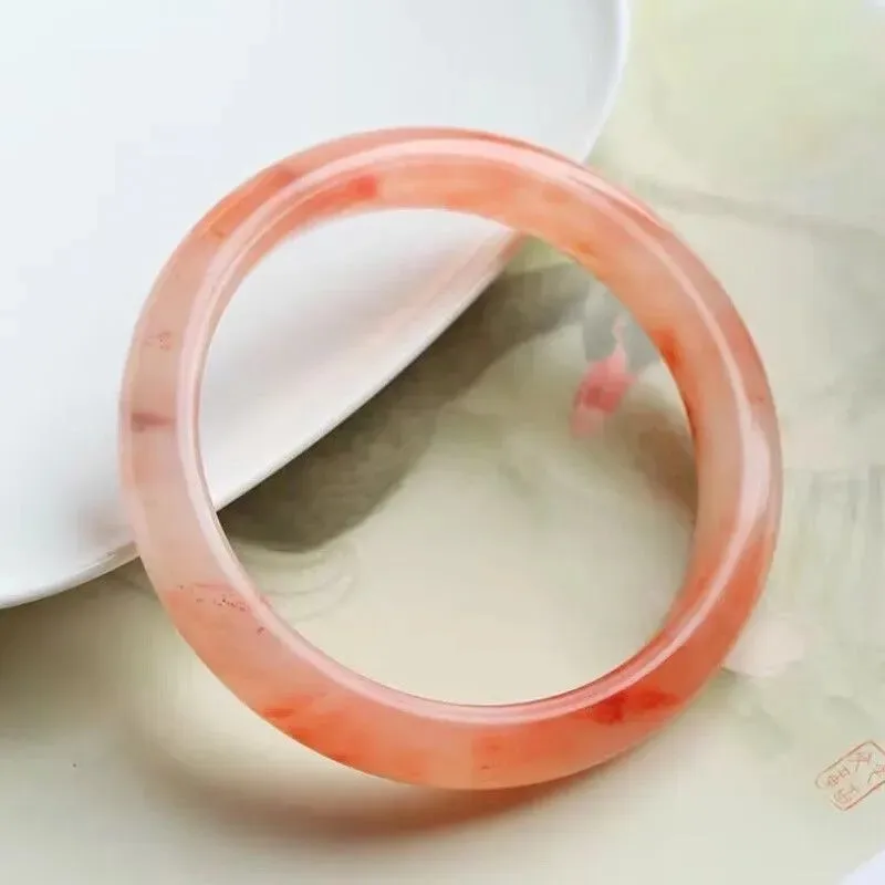 Natural Golden Silk Peach Blossom , Pink and Delicate Bangle for Girls, New Chinese Style Jade Bracelet
Natural Golden Silk Peach Blossom , Pink and Delicate Bangle for Girls, New Chinese Style Jade Bracelet