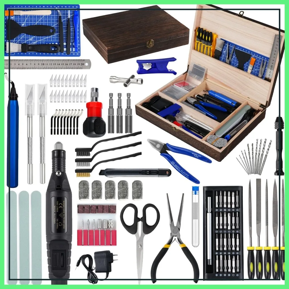 3D Printing Tool Kits for 3D Printer with Wood Toolbox 124Pcs 3D Printing Accessory Includes Deburring Tool, Sanding Pens, Tube Cutter for 3D Print Model Removing, Cleaning, Finishing
3D Printing Tool Kits for 3D Printer with Wood Toolbox 124Pcs 3D Printing Accessory Includes Deburring Tool, Sanding Pens, Tube Cutter for 3D Print Model Removing, Cleaning, Finishing