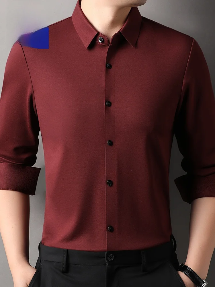 Lormen Men's Wool Blend Long Sve irt Red Wedding Casual Spring Autumn High End Busin Pure Color Men's Dr irt
Lormen Men's Wool Blend Long Sve irt Red Wedding Casual Spring Autumn High End Busin Pure Color Men's Dr irt