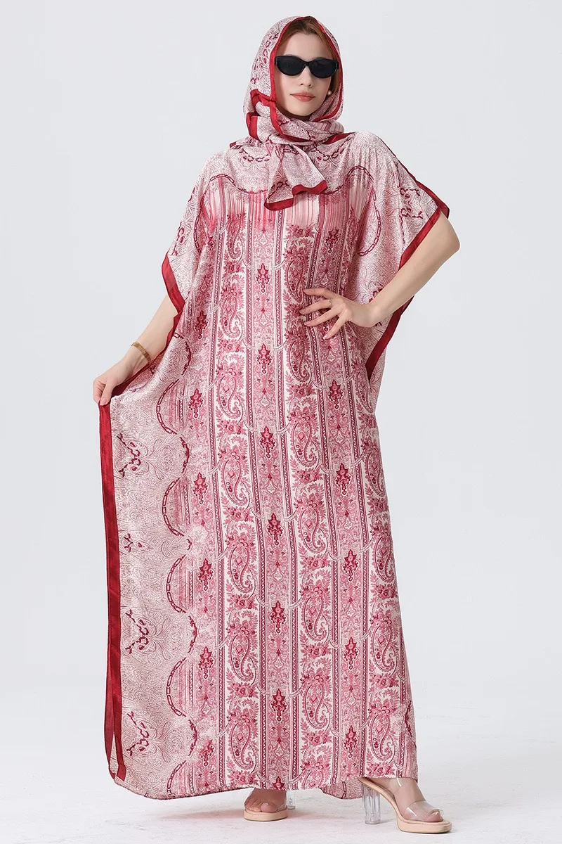Women's Silky Boho Two PIeces Set Plus Size Elegant African Lady Summer Kaftan Maxi Dress Kuwait Muslim Women HIjab Abaya
Women's Silky Boho Two PIeces Set Plus Size Elegant African Lady Summer Kaftan Maxi Dress Kuwait Muslim Women HIjab Abaya