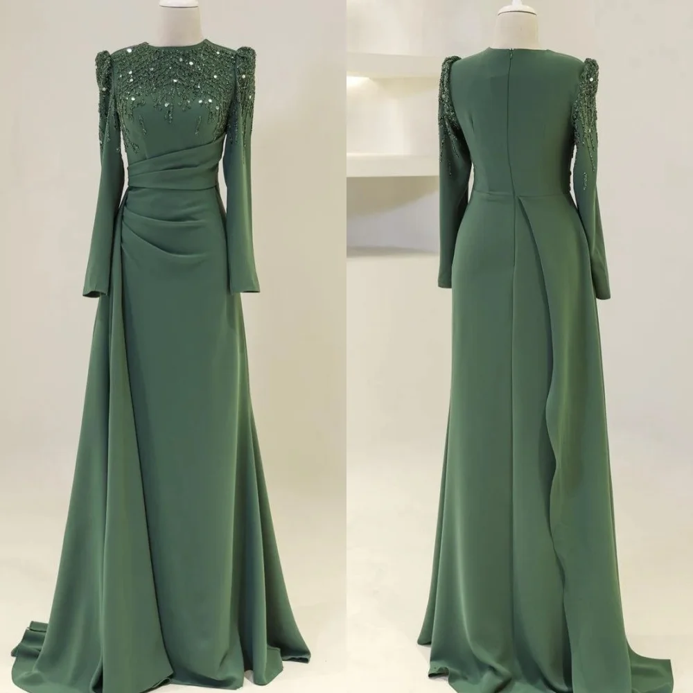 Customized Chinese Style Jersey Pleat Sequined A-line Scoop Neck Long Dresses Bespoke Occasion Elegant
Customized Chinese Style Jersey Pleat Sequined A-line Scoop Neck Long Dresses Bespoke Occasion Elegant