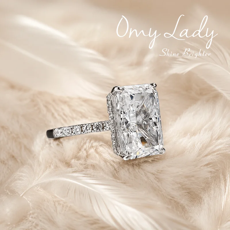 OMY LADY, Shine Brighter,New S925 Sterling Silver Ring, 9*13mm Rectangular High Carbon Diamond Ring
OMY LADY, Shine Brighter,New S925 Sterling Silver Ring, 9*13mm Rectangular High Carbon Diamond Ring